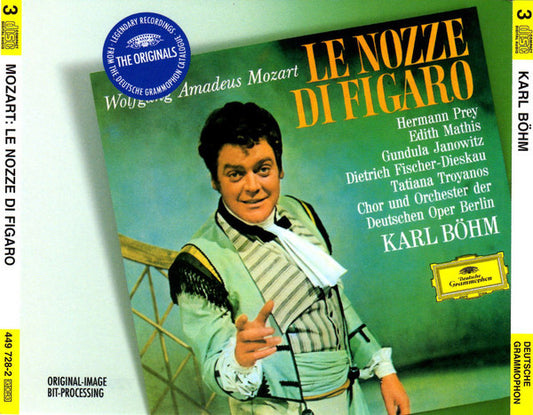Wolfgang Amadeus Mozart - Hermann Prey, Edith Mathis, Gundula Janowitz, Dietrich Fischer-Dieskau, Tatiana Troyanos, Chor der Deutschen Oper Berlin Und Orchester Der Deutschen Oper Berlin, Karl Böhm : Le Nozze Di Figaro (3xCD, Album, RE, RM, Uni + Box, Sli)