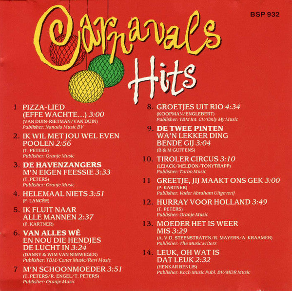Various : Carnaval Hits (CD, Comp)