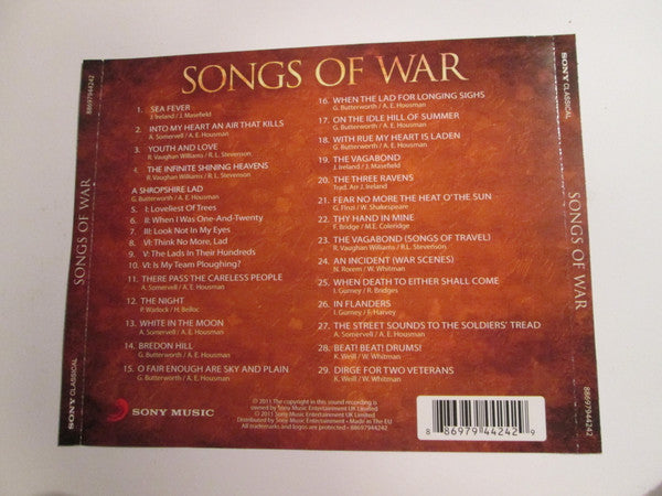 Simon Keenlyside & Malcolm Martineau : Songs Of War (CD)