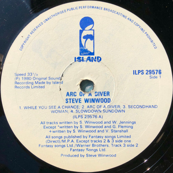 Steve Winwood : Arc Of A Diver (LP, Album)