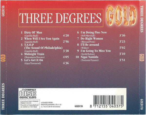 The Three Degrees : Gold (CD, Album, Comp)
