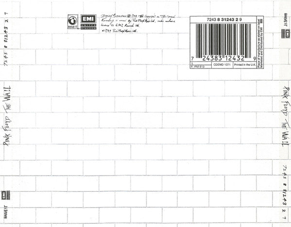 Pink Floyd : The Wall (2xCD, Album, RE, RM, Med)