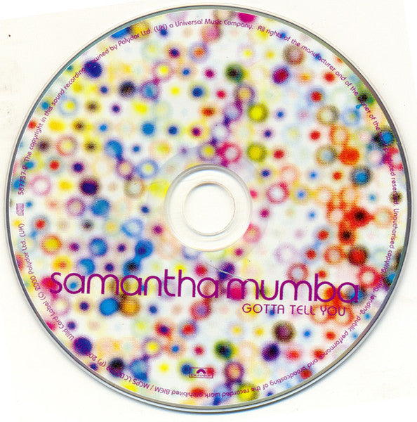 Samantha Mumba : Gotta Tell You (CD, Single, Car)