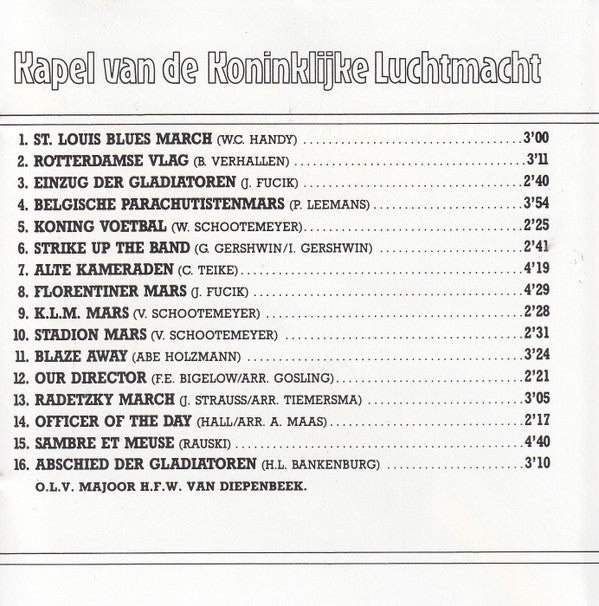 Kapel Van De Koninklijke Luchtmacht : Kapel Van De Koninklijke Luchtmacht (CD, Comp)