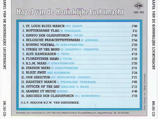 Kapel Van De Koninklijke Luchtmacht : Kapel Van De Koninklijke Luchtmacht (CD, Comp)