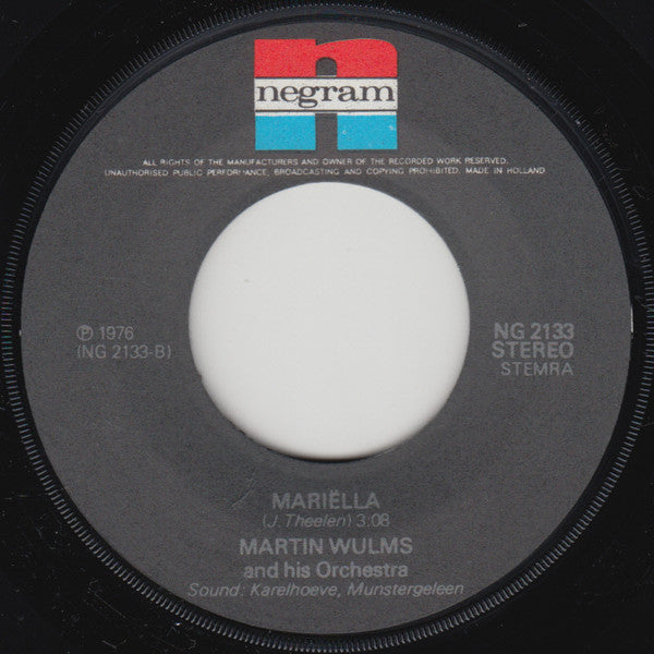 Martin Wulms And His Orchestra : Sassa (7", Single)