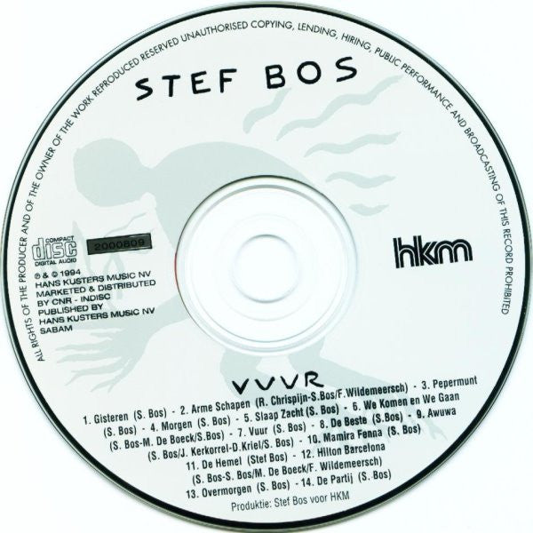 Stef Bos : Vuur (CD, Album)