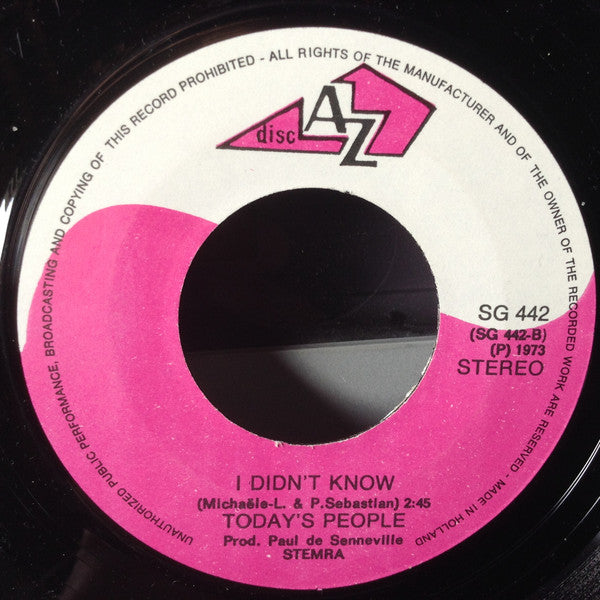 Today's People (2) : He (7", Single)