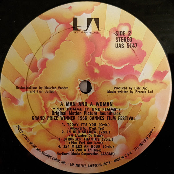 Francis Lai : A Man And A Woman (Original Motion Picture Soundtrack)  (LP, Album, RE)