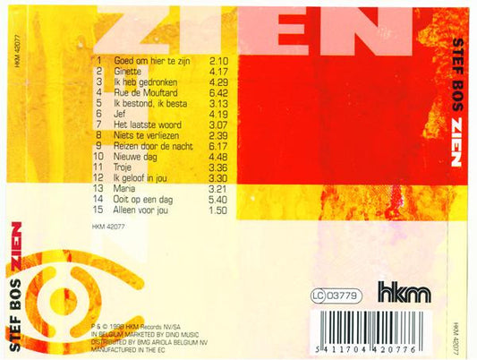 Stef Bos : Zien (CD, Album)