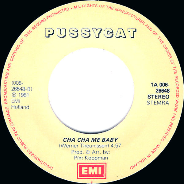 Pussycat (2) : Then The Music Stopped (7", Single, Red)