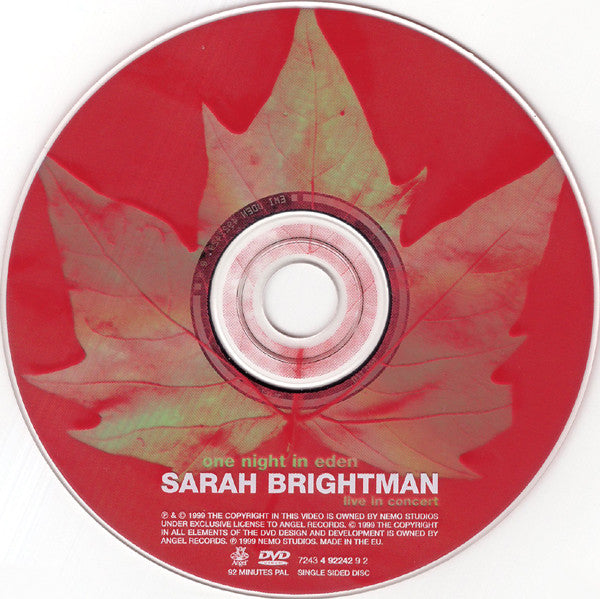 Sarah Brightman : One Night In Eden Live In Concert (DVD-V, PAL)