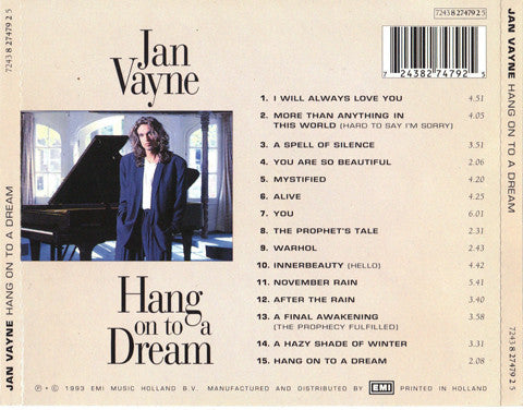 Jan Vayne : Hang On To A Dream (CD, Album)