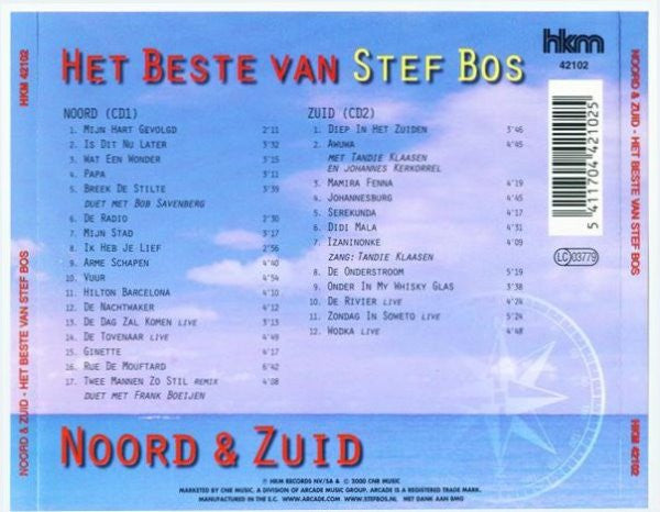 Stef Bos : Noord & Zuid - Het Beste Van Stef Bos (2xCD, Comp)