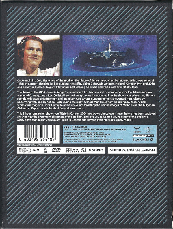 DJ Tiësto : In Concert Arnhem Gelredome 2004 (DVD-V, Mixed, PAL + DVD-V, PAL)