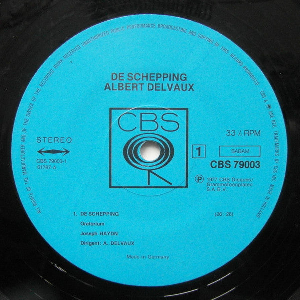 Joseph Haydn Composer Albert Delvaux : De Schepping - Die Schöpfung - The Creation (LP, Gat)