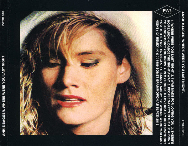Ankie Bagger : Where Were You Last Night (CD, Album)