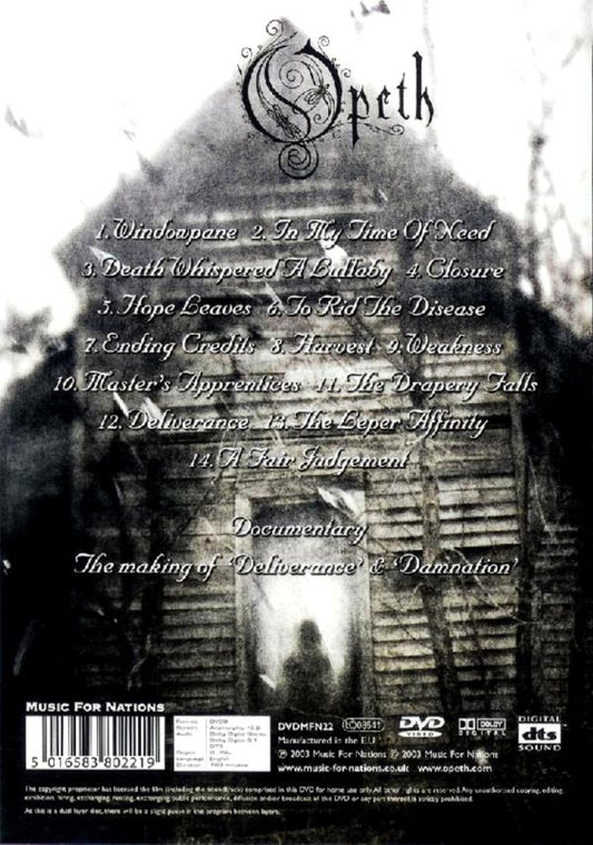 Opeth : Lamentations - Live At Shepherd's Bush Empire 2003 (DVD, PAL)