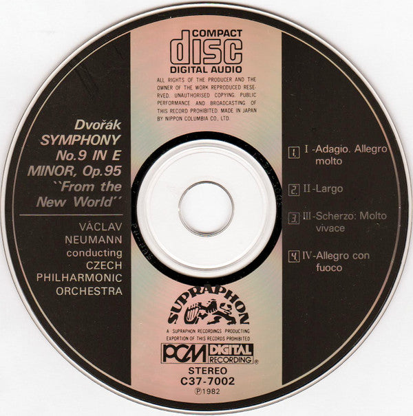 Antonín Dvořák, The Czech Philharmonic Orchestra, Václav Neumann : From The New World = Symphony No. 9 In E Minor, Op. 95 (CD, Album, pre)