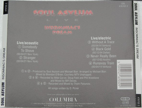Soul Asylum (2) : Insomniac's Dream (Live) (CD, EP, Comp)