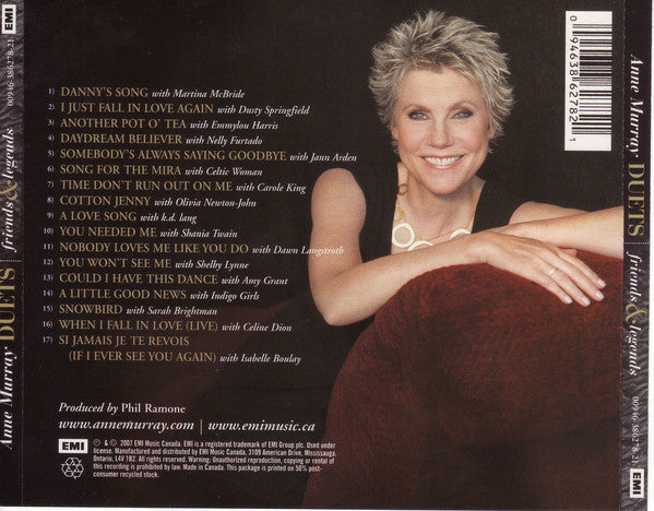Anne Murray : Duets: Friends & Legends (CD, Album)