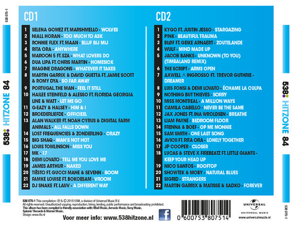 Various : 538 - Hitzone 84 (2xCD, Comp)