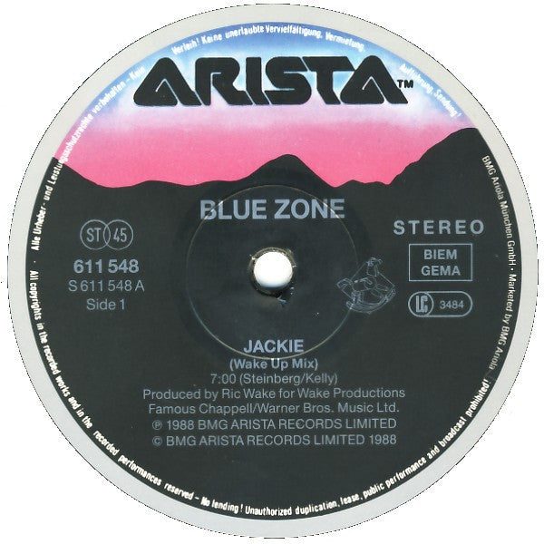 Blue Zone (4) : Jackie (12", Maxi)