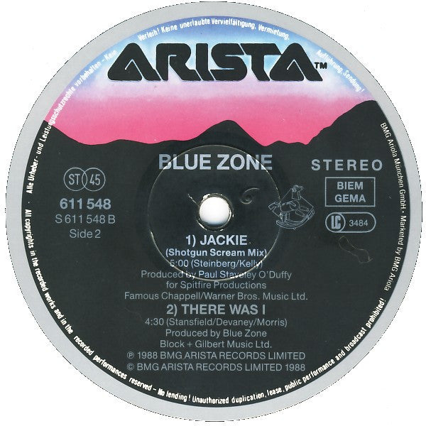 Blue Zone (4) : Jackie (12", Maxi)