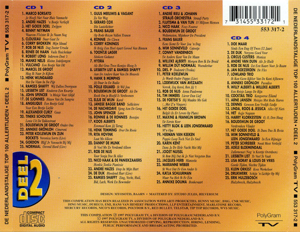 Various : De Nederlandstalige Top 100 Allertijden - Deel 2 (4xCD, Comp)
