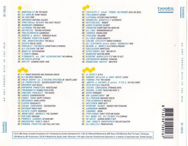 Various : The Year Of Trance 2001 - The Summer Edition (4xCD, Mixed)