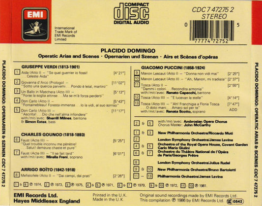Placido Domingo : Operatic Arias & Scenes (CD, Comp)