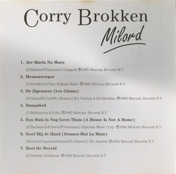 Corry Brokken : Milord (CD, Comp)