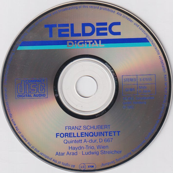 Franz Schubert - Haydn-Trio, Wien, Atar Arad, Ludwig Streicher : Forellenquintett (Trout Quintet) (CD, Album)