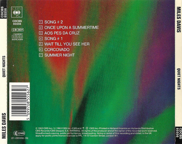 Miles Davis : Quiet Nights (CD, Album, RE)