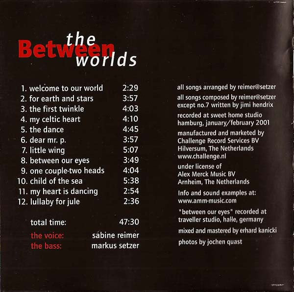 Reimer@Setzer, Sabine Reimer, Markus Setzer : Between The Worlds (CD, Album)