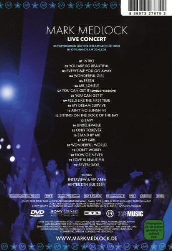 Mark Medlock : Live Concert (Dreamcatcher Tour) (DVD-V, Multichannel, PAL)