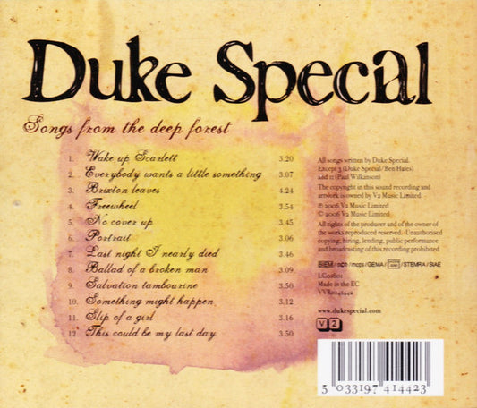 Duke Special : Songs From The Deep Forest (CD, Album)
