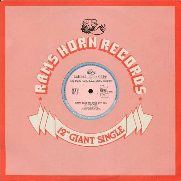 Boys Town Gang : Can't Take My Eyes Off You (12", S/Sided, Single)