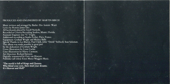 Black Sabbath : Heaven And Hell (CD, Album, RE, PMD)