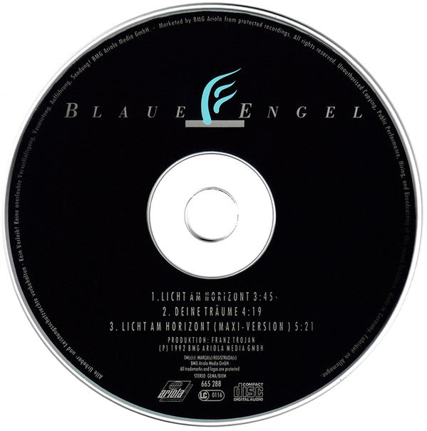 Die Blauen Engel : Licht Am Horizont (CD, Maxi)