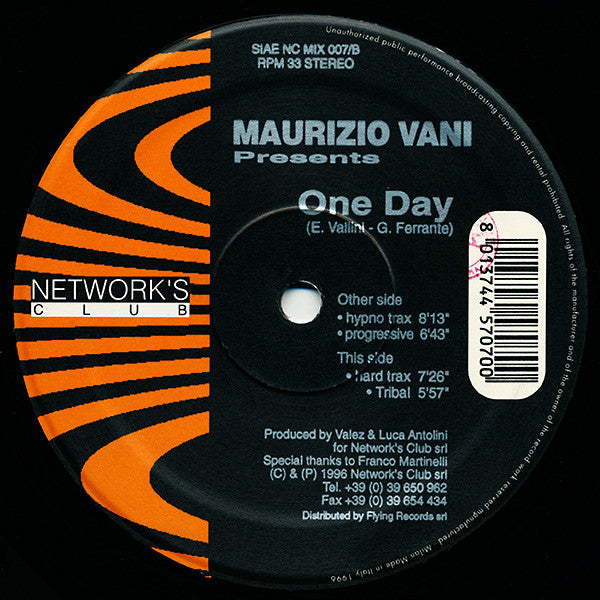 Maurizio Vani : One Day (12")