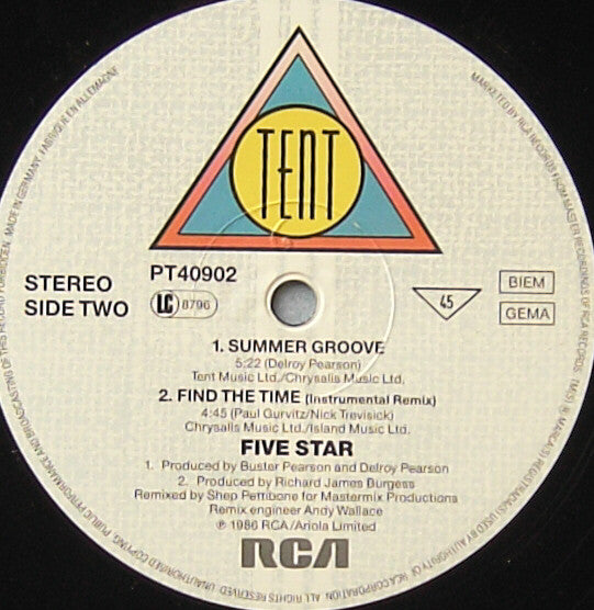 Five Star : Rain Or Shine (Remixed Version) (12", Maxi)