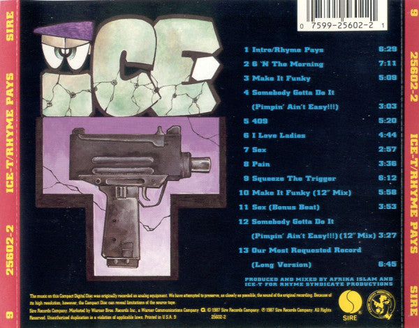 Ice-T : Rhyme Pays (CD, Album)