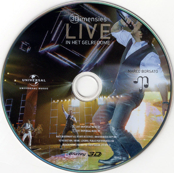 Marco Borsato : Dromen Durven Delen - Live - 3Dimensies (Blu-ray, Album, 3D + 2xCD, Album)