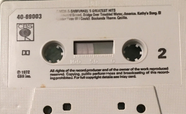 Simon & Garfunkel : Simon & Garfunkel's Greatest Hits (Cass, Comp, RE)