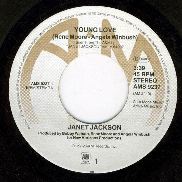 Janet Jackson : Young Love (7", Single)