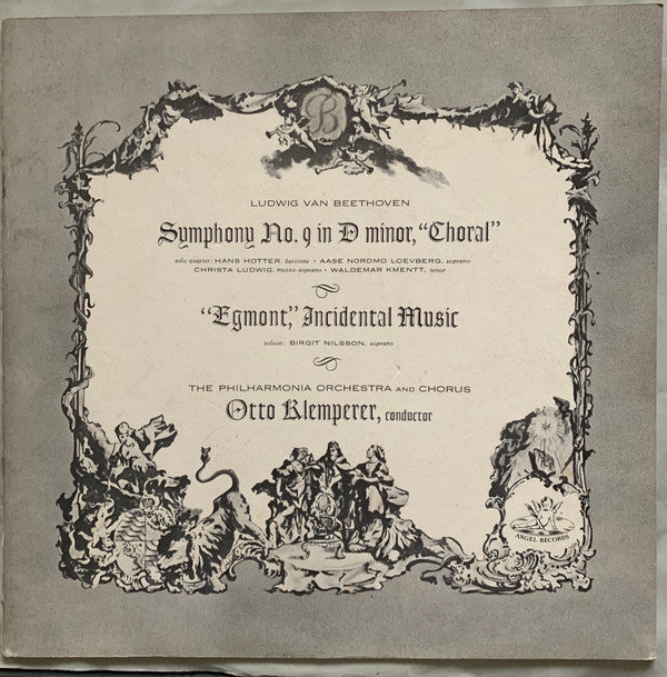 Ludwig Van Beethoven, Otto Klemperer, Philharmonia Orchestra And Philharmonia Chorus : Symphony No. 9 In D Minor, Op. 125 ("Choral") / "Egmont", Op. 84-Incidental Music (2xLP, Mono, RP, Scr + Box)