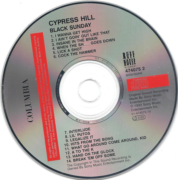 Cypress Hill : Black Sunday (CD, Album, RE)
