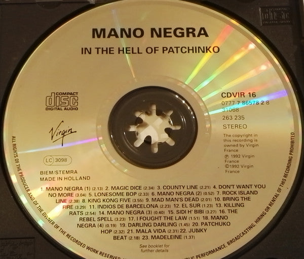 Mano Negra : In The Hell Of Patchinko (CD, Album)