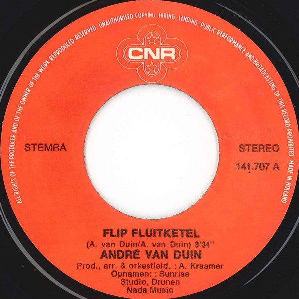 André van Duin : Flip Fluitketel (7", Single)